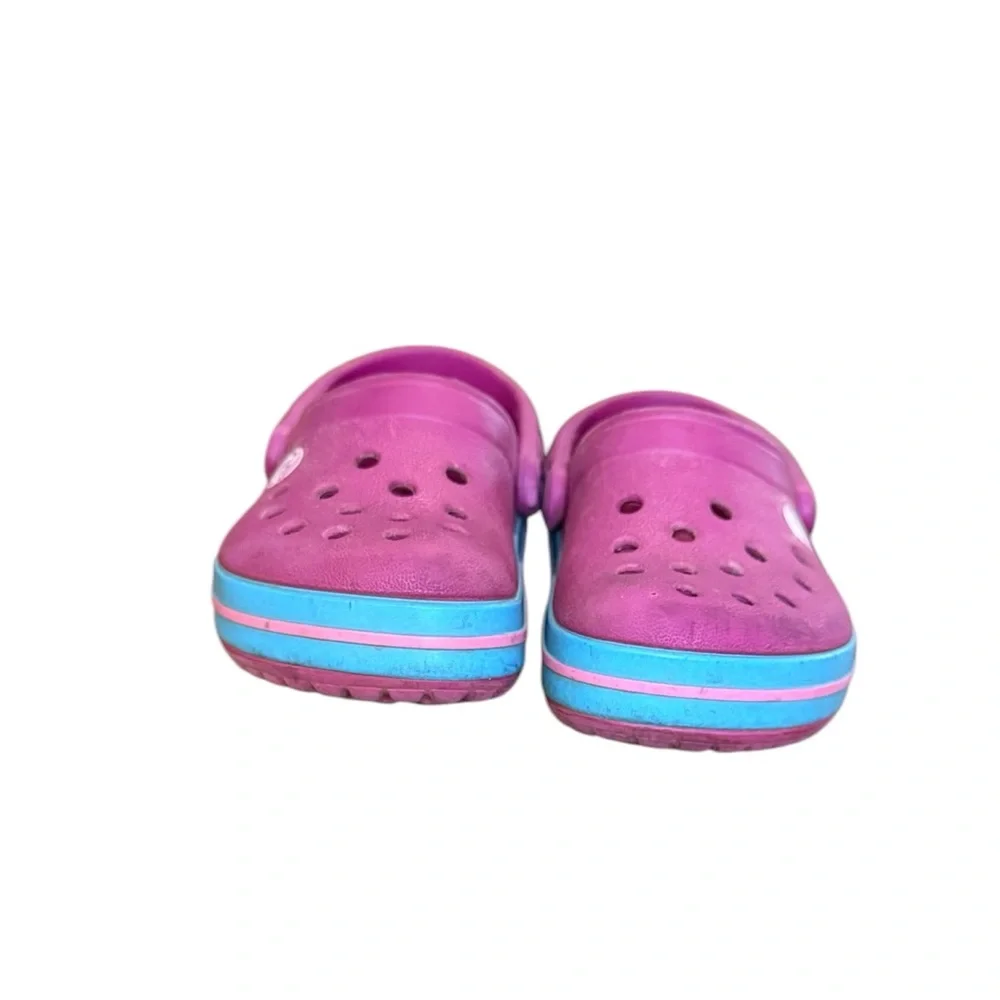 Crocs Crocband Kids Pink and Blue Clogs